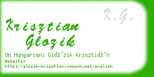 krisztian glozik business card